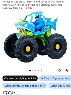 Stretch & Strike Thrash Mobile Monster Truck - heroes of goo jit zu